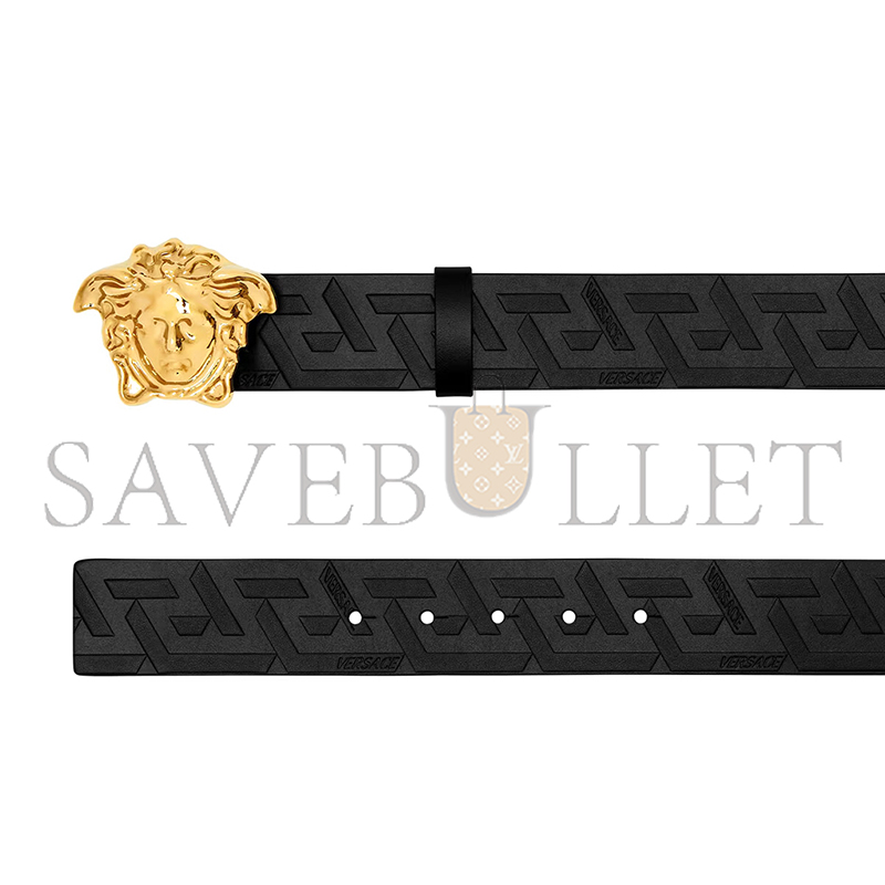 VERSACE LA MEDUSA GRECA LEATHER BELT 4 CM DCU4140